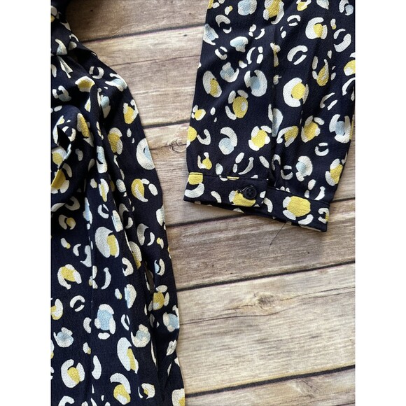 NEW $113 Joules Chloe Print Wrap Dress - Navy Leopard/ Animal Print Size 8 - Picture 8 of 10